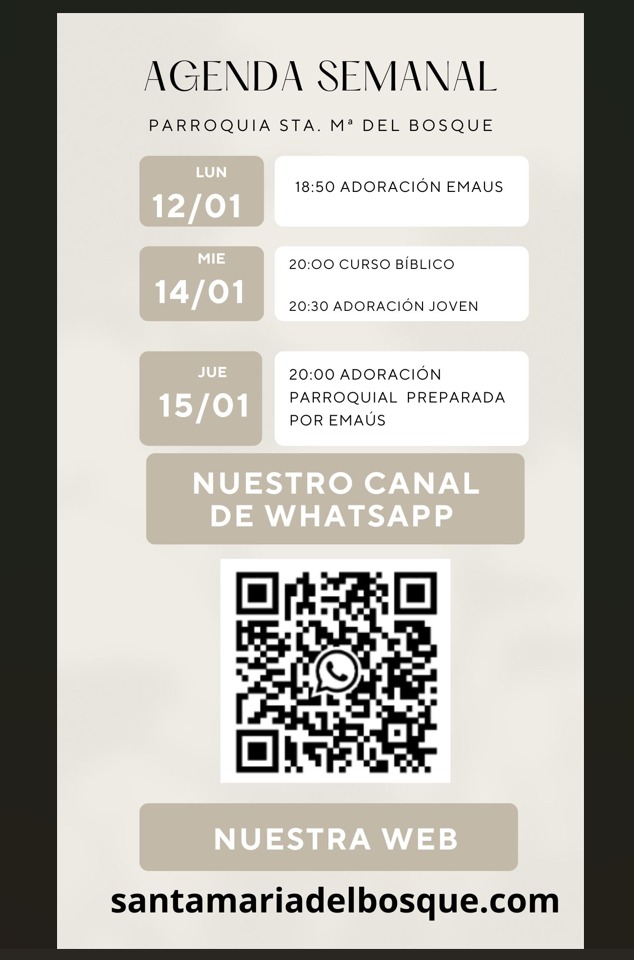 Agenda de la semana