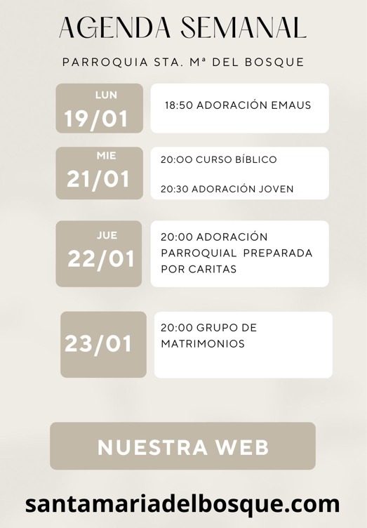 Agenda de la semana