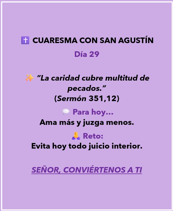 Cuaresma con San Agustín